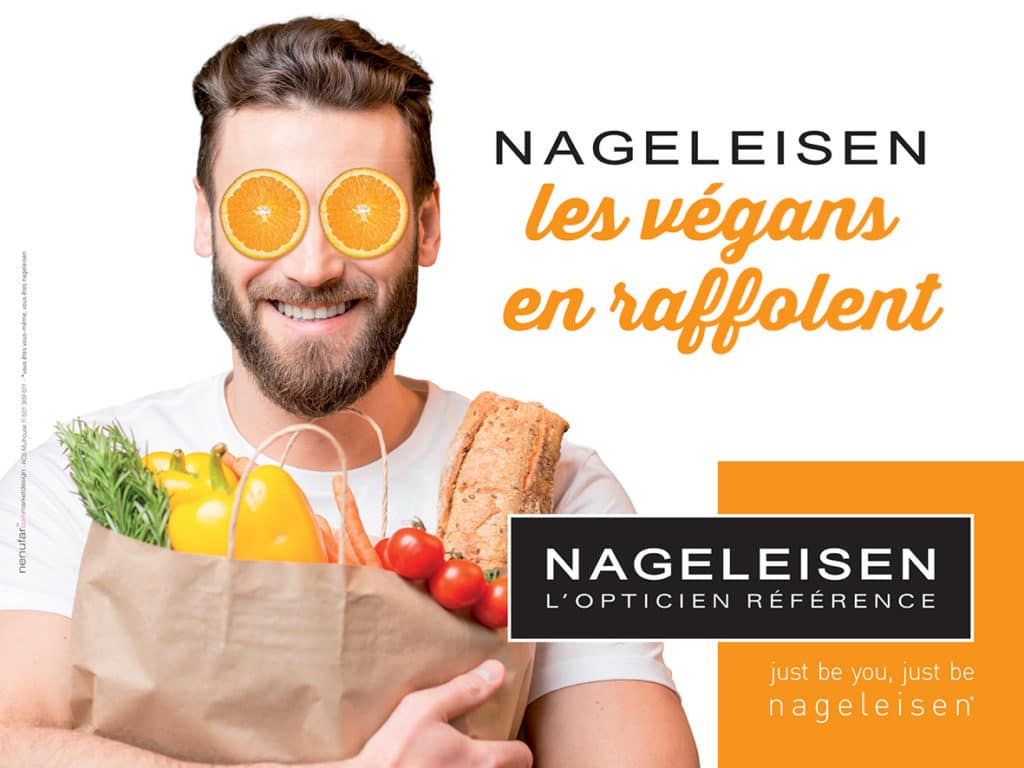 Publicité 2017 Optique Nageleisen - Les vegans en raffolent
